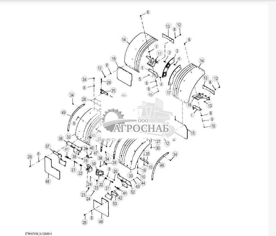 Front and Rear Fenders with Mudflaps 